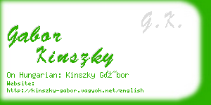 gabor kinszky business card